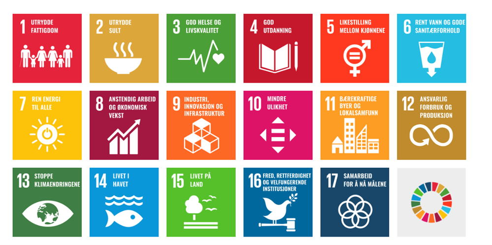 17 delmål bærekraft FN